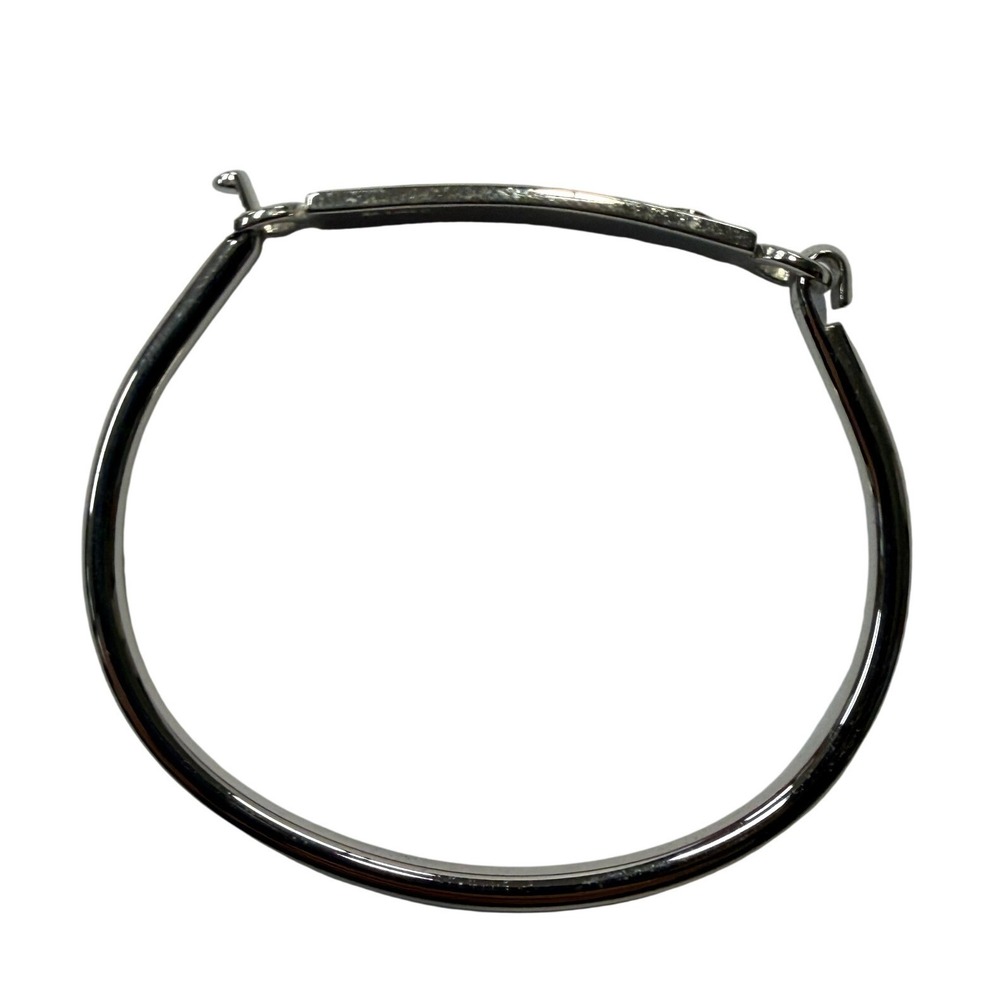 James Avery Sterling Silver 14K Gold Heart ID Bangle Bracelet Two Tone 925 14K